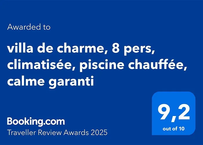 Villa De Charme, 8 Pers, Climatisee, Piscine Chauffee, Calme Garanti